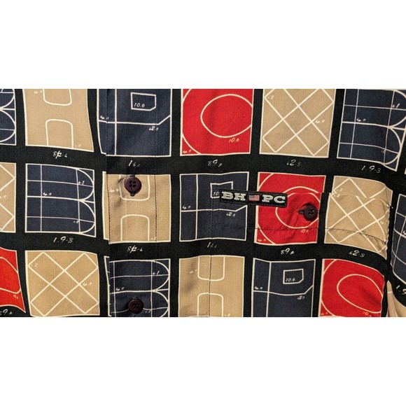 Beverly Hills Polo Club Mens Button Up Short Sleeve Shirt (Fits XL-2XL) - Picture 2 of 9